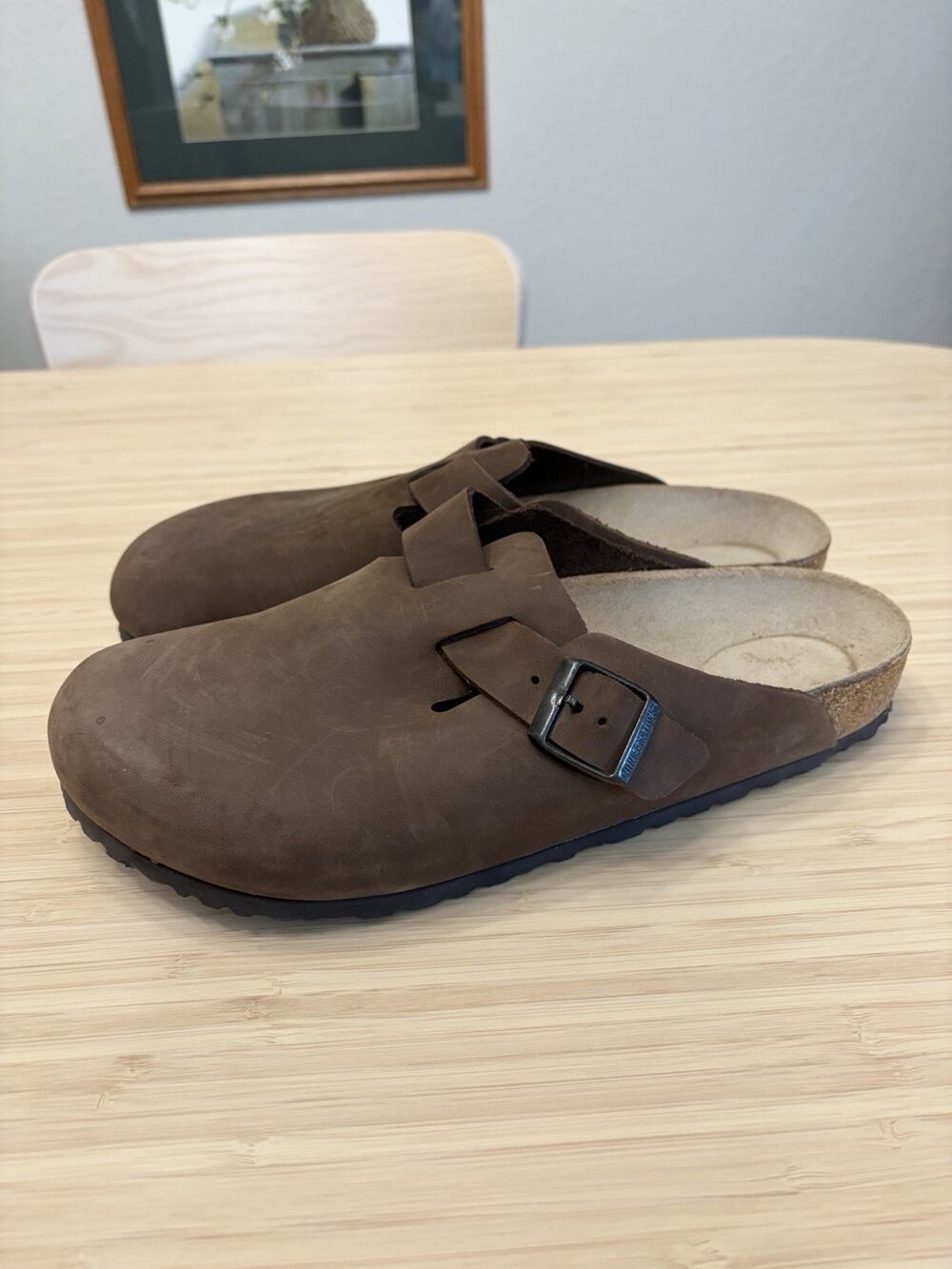 Birkenstock Boston Clog Brown Leather Men's Size 10/43 Regular